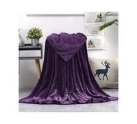 (Dark Purple, 120X200cm-Large Size) 22 Colors Solid Sumptuous Light Winter Flannel Plush Fleece Soft Blanket Warm