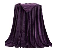 (Dark Purple, 70x100cm) Coral Fleece Blankets Super Soft Shaggy Universal Solid-color Fleece Blankets For Sofa