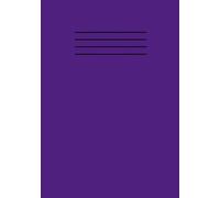 Dark Purple A5 School Exercise Book Lined Paper Workbook Supplies 101 Pages with Margin Line: For Students, Kids, College, Office, Classroom Use and Home Use Learning Resources