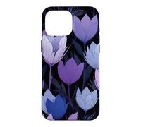 Dark Purple Blue Tulips Flowers Floral Midnight Garden Case for iPhone 16 Pro Max