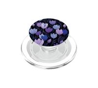 Dark Purple Blue Tulips Flowers Floral Midnight Garden PopSockets PopGrip for MagSafe