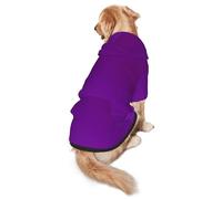 Dark Purple Color Dog Hoodie - Dog Hoodie for Medium & Large Dogs - Stylish Pet Sweatshirt with Pocket & Leash Hole