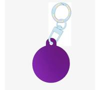 Dark Purple Color Dog Tags Round Pet Tag,Acrylic Pet ID Tags Durable and Stylish,Perfect for Small to Large Pets