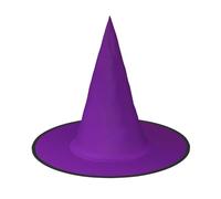 Dark purple color Halloween Witches Hats Witch Headbands Wizard Hat Costume Accessories Cosplay for Party Masquerade Foldable 1