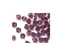 Dark Purple Czech Crystal Faceted Bicone Beads 3mm Strand of 125+ Pieces for Jewellery Making and More