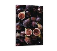 Dark Purple Figs Close Up Wall Art, Moody Fruit Decor for Kitchen And Dining Room Poster Decorative Painting Canvas Wall Posters And Art Picture Print Modern Family Bedroom Decor Posters 08x12inch(20x