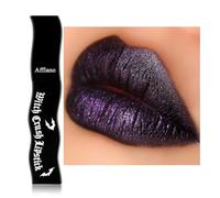 Dark Purple Lip Gloss, Halloween Goth Black Purple Lipstick Shimmer, Metallic Deep Plum Lip Mud Highly Pigmented Long Last for Women, Vegan Violet Lavender Lipgloss for Daily Party Gothic Makeup #10