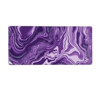 Dark Purple Marble Background,Mouse Pad Large Desk Pad Computer Keyboard Mouse Mat With Non Slip Rubber Base 40 x 90 cm