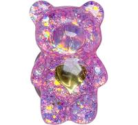 Dark Purple Mobile Phone Finger Stand Cute Bear Doll Phone Holder Support Comfortable Grip Anti-Slip Creative Flexible, Bear Grips, Cell Phones and Accessories