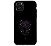 Dark Purple Rose Skull Moon Thorns Graphic Case for iPhone 11 Pro Max