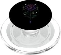 Dark Purple Rose Skull Moon Thorns Graphic PopSockets PopGrip for MagSafe
