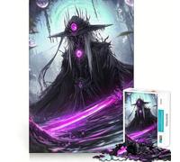Dark Purple Samurai 1000 Piece Jigsaw Puzzle for Teenagers Logic Workout Pastime Game Home Play Unique Gift (38x26cm)
