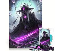 Dark Purple Samurai Jigsaw Puzzle1000 Pieces Brain Think Stress Relief Play Fun Challenge Art Display (38x52cm)
