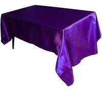 Dark Purple Satin Tablecloth Soft Rectangular Dining Table Cover 145 x 320 cm Ideal for Indoor & Outdoor Use Elegant Table Setting for Garden & Dining Room