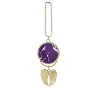 Dark Purple Texture Car Hanging Ornament Rear View Mirror Pendant Lucky Presents Hanging Ornament Funny Car Pendant for Office Auto Home Decoration Golden-style