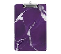 Dark Purple Texture Clipboard, A4 Acrylic Clipboard with Hanging Hole, Ultra-Light Clip Board - Holds 100 Sheets, Shatterproof Document Holder for Office, 12.5" X 8.5"