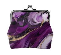 Dark purple texture marble 1 print Cute Buckle Coin Purses Vintage Pouch Kiss lock Change Purse Wallets for Women Fashion, Black, One Size, Vintage