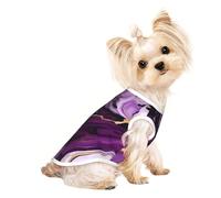 Dark Purple Texture Marble 1 Print Dog Shirt Summer Pet T-Shirts Stretchy Cats Dogs Tee Shirt Sleeveless Tank Top Dog Vest