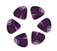 Dark purple texture marble 1 Print Guitar and Ukulele Picks For Music Lovers 12 PCS Mixed Gauges(0.46/0.71/0.96mm)