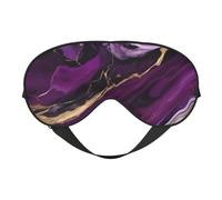 Dark Purple Texture Marble 1 Sleep Mask,100% Natural Mulberry Silk Eye Mask with, Ultra-Soft Eye Covers for Sleeping, Travel, Nap