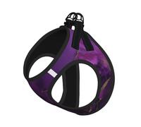 Dark Purple Texture Marble Print Dog Harness,Pet Leash Vest For Small To Medium Dogs,Perfect For Outdoor Adventures