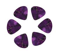 Dark purple texture marble Print Guitar and Ukulele Picks For Music Lovers 12 PCS Mixed Gauges(0.46/0.71/0.96mm)