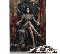 Dark Queen Industrial Throne Jigsaw Puzzle 300 Pieces, Creative Puzzle Game
