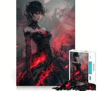 Dark Queen of Fire Jigsaw Puzzles 1000 Piece for Teenagers Logic Game Sharp Edge Hard Challenge Game Night (50x75cm)