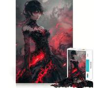 Dark Queen of Fire Puzzles for Adults 1000 Puzzles Memory Build Smooth Connection Home Enjoyable Home Art (38x26cm)