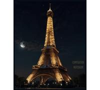 Dark Quite Night Eiffel Tower Paris France NOTEBOOK / Journal / Diary 110 pages