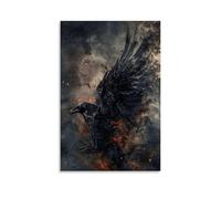 Dark Raven Art Poster Wall Art Aesthetic Cover Poster Design Painting for Living Room Bed Room 12x18inch(30x45cm) Unframe-style