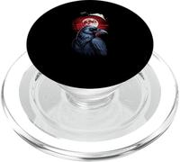 Dark Raven Under Red Haunted Forest PopSockets PopGrip for MagSafe