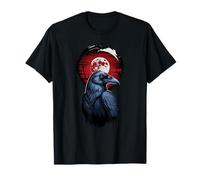 Dark Raven Under Red Haunted Forest T-Shirt