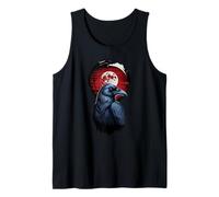 Dark Raven Under Red Haunted Forest Tank Top
