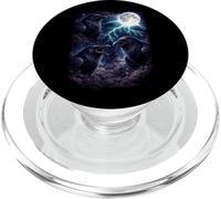 Dark Ravens Under the Full Moon Vintage Fantasy Lightning PopSockets PopGrip for MagSafe