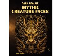 Dark Realms: Mythic Creature Faces Coloring Book: Dark Mythology Coloring Book for Adults - 40 Easy to Medium Creature Face Designs | Bold Line Art ... / 45 pages (Dark Realms: Mythic Art Series)