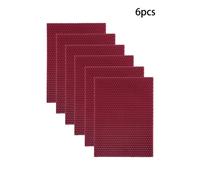 (dark red) 6pcs 15*20cm Color Beeswax Sheet Candle Roll Handmade Smokeless Candle Making Honeycomb Wax Slice Parent-child Activity Material