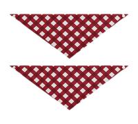 Dark Red and Pure White Checkered seasonal dog bandanas Snap Button Scarf Handkerchief Cute Pet Holiday Accessories Decor for Dogs Cats M