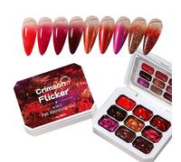 Dark Red Gel Polish | 18ml Quick Dry Glitter Christmas Long Lasting Beauty Supplies - Cherry Red Gel Nail Polish | for Festival Manicure Salon Home Travel Wedding Bridal Spa Party Summer Holiday Daily