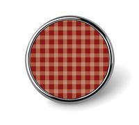 Dark Red Gingham Print Pins for Backpack - Enamel Pins Cute Jacket Coat Hat Bags Badge Pin, Funny Novelty Unique Button Pin Women Men Fashion Jewelry Accessories