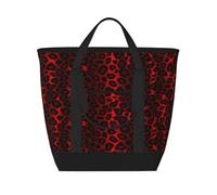 Dark Red Leopard Animal Print,Lunch Bags Large Capacity Insulated Tote Bag For Women Men Work Picnic Travel