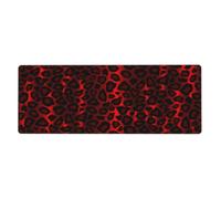 Dark Red Leopard Animal Print,Mouse Pad Large Desk Pad Computer Keyboard Mouse Mat With Non Slip Rubber Base 30 x 80 cm