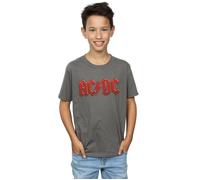 Dark Red Logo T-Shirt AC/DC Charcoal 12-13 Years