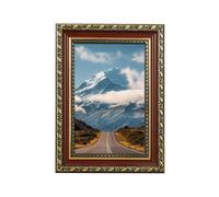 Dark Red Ornate A4 Picture Frame for Photos, Artwork, or Posters - Baroque Style Ready to Hang or Stand, Wall Hooks Included, Shabby Chic with MDF Backing and Shatterproof Clear Perspex Sheet