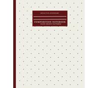 Dark Red Polka Dot Composition Notebook - Cream Background, Wide Ruled, 100 Pages, 7.5 x 9.25 in | Classic Journal for School, Writing, or Everyday Notes