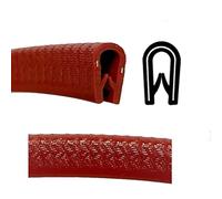 Dark Red PVC Rubber Push On Edge Protective Safety Trim 17mm x 10mm Per Metre