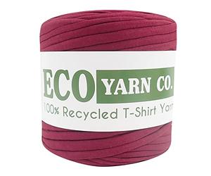 Dark Red Recycled Cotton Jersey T-Shirt Yarn, 120m (700g)