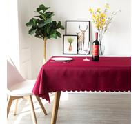 Dark Red Tablecloth 320x320 cm - Washable Table Cover for Wedding Banquet Restaurant Buffet Parties Camping - Elegant Dining Decor & Event Essential