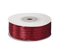 Dark Red Thin Ribbon 3mm,91m Satin Ribbon Solid Color FabricRibbon Silk Satin Roll,Claret Red Balloon Ribbon.for 2023 King Charles III Coronation Decorations Gift Wrapping DIY Crafts