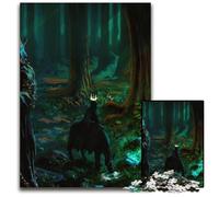 Dark Rider in The Wood 1000 Pieces Puzzle Gifts Puzzles for Adults Perfect for Family Fun on Christmas Thanksgiving Birthdays Easter 1000 PCS(38x26cm)